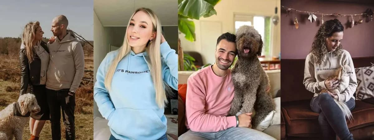 Partners van IT'S PAWSOME met hun honden