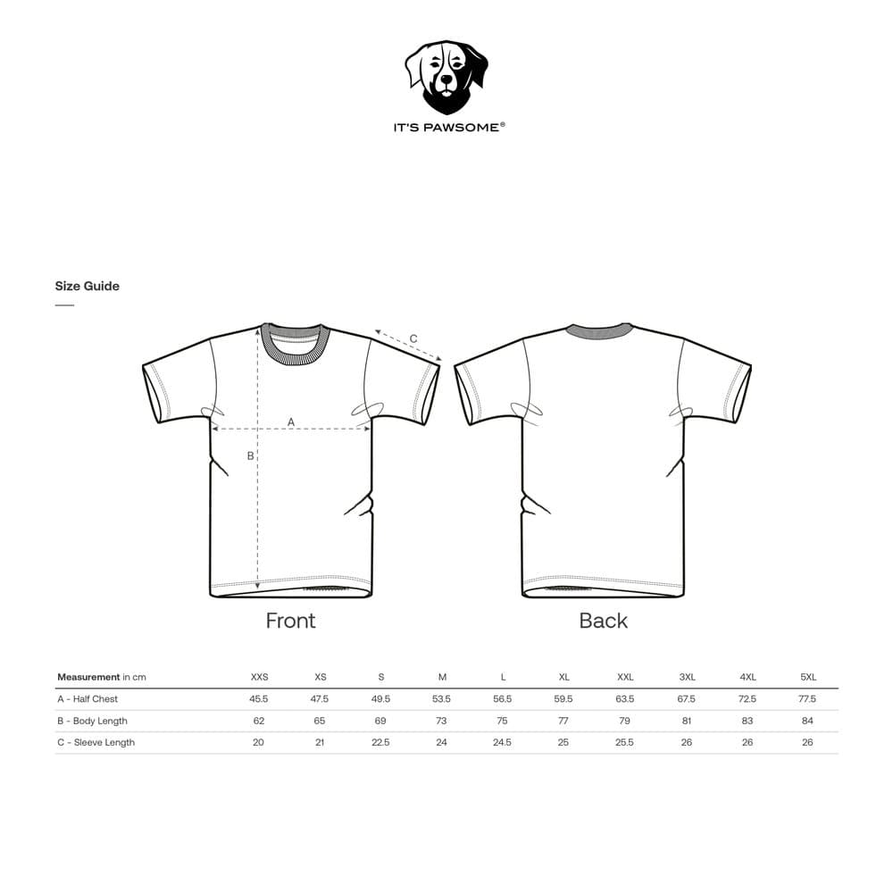 T-shirts — basics – maattabel