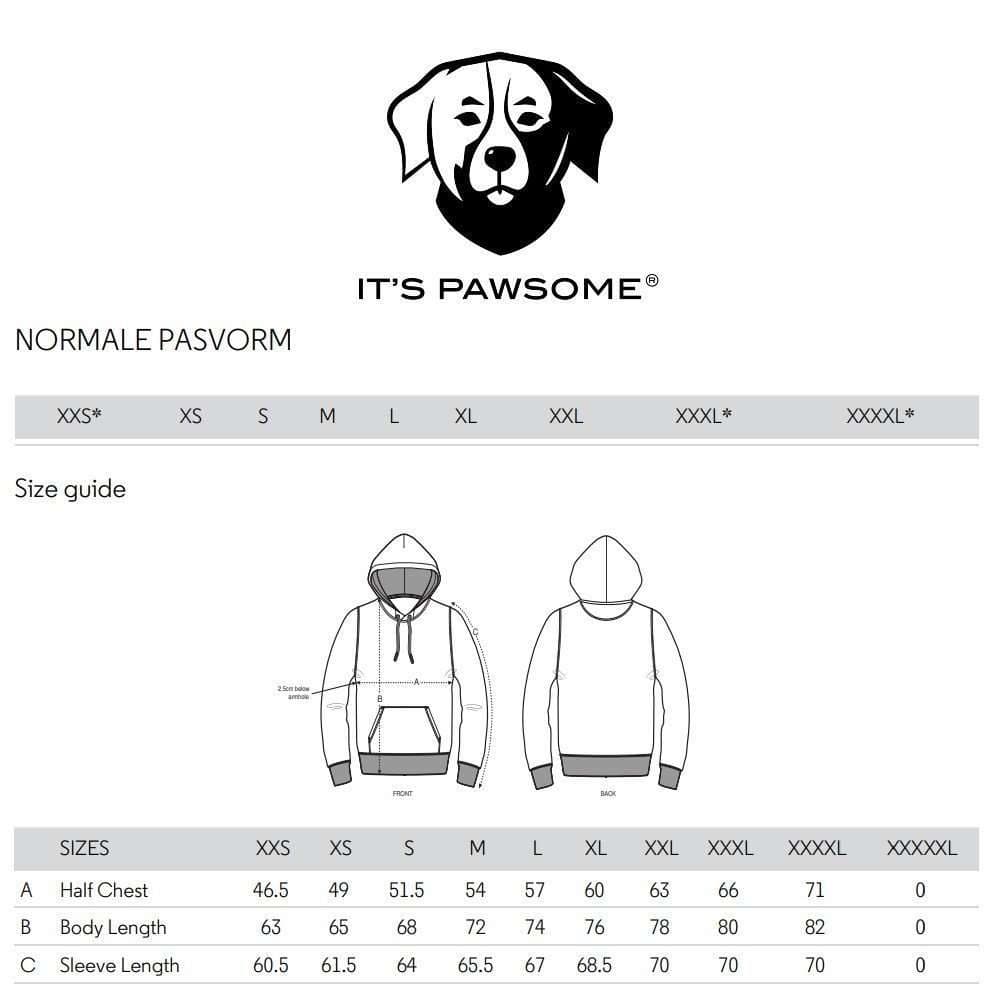 Hoodies – maattabel