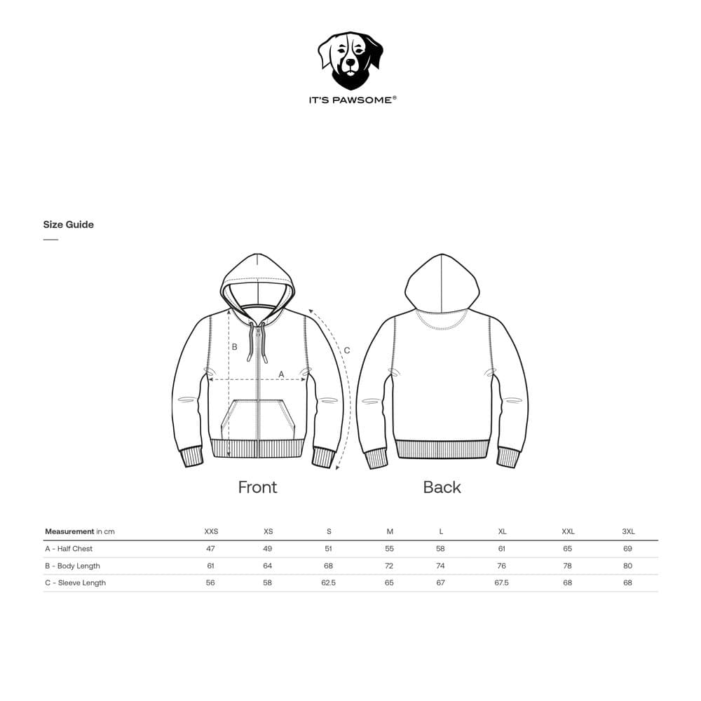 Vest Licht – maattabel