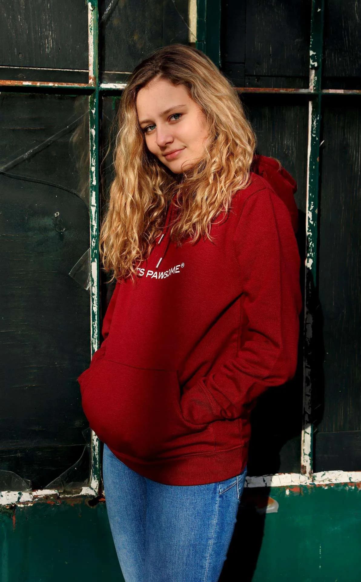 Hoodie Casper Burgundy - afbeelding 1