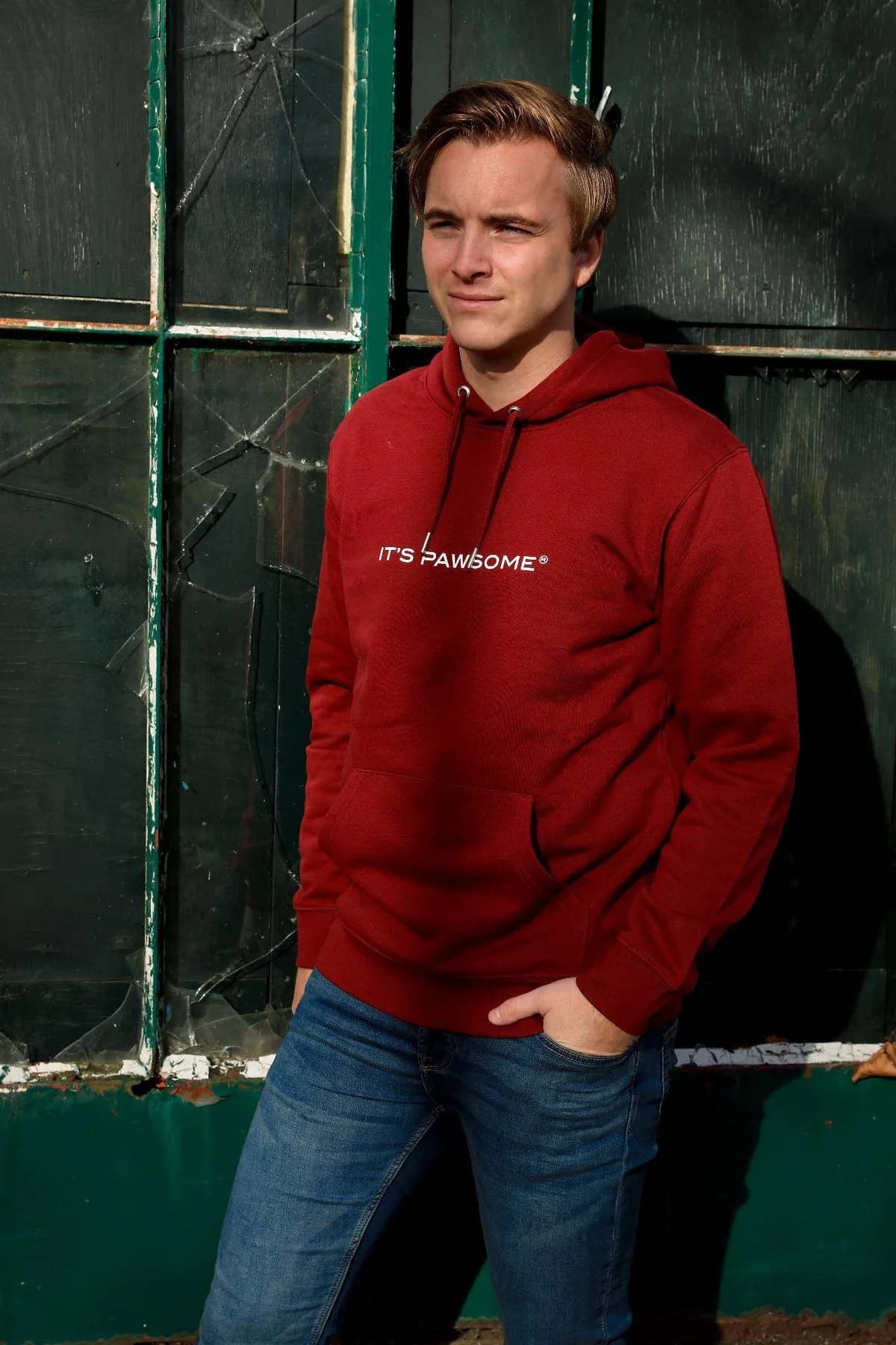 Hoodie Casper Burgundy - afbeelding 2