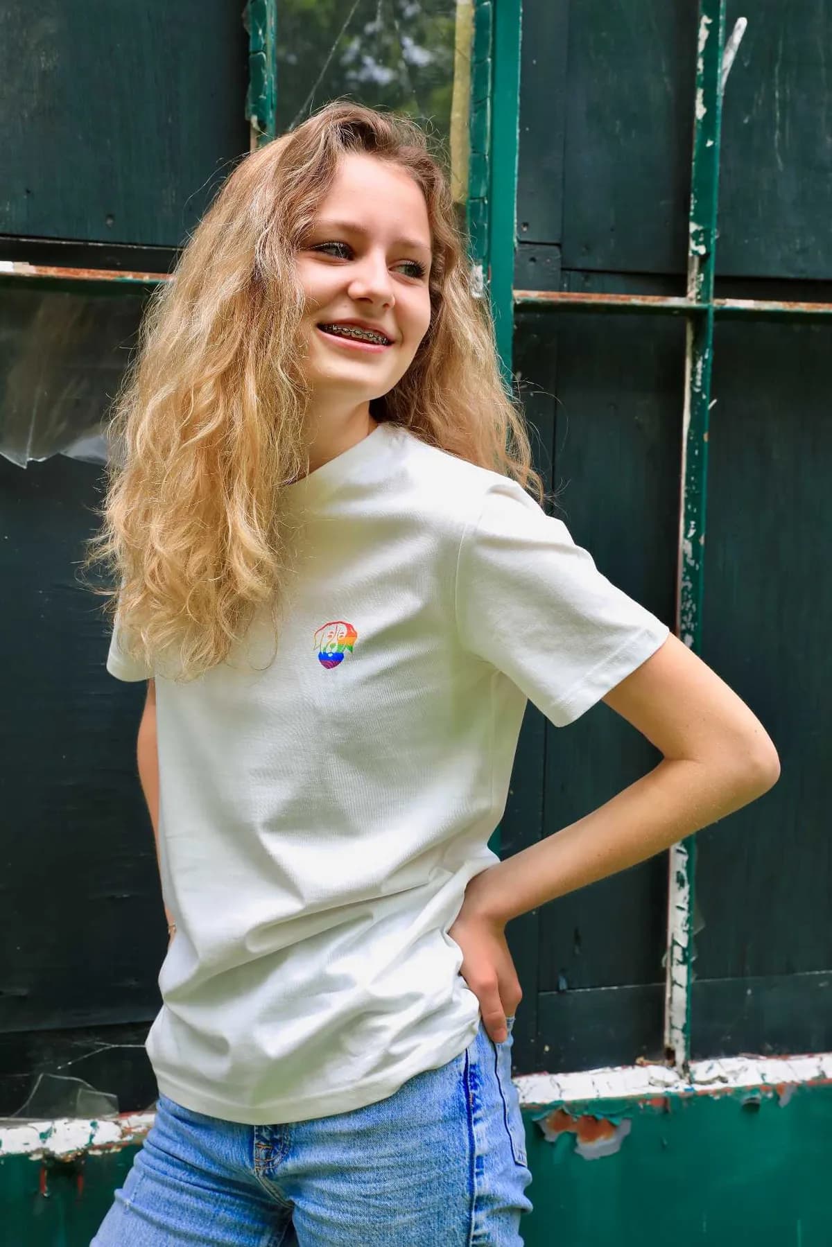 T-shirt Lara Mint Rainbow Edition - afbeelding 1